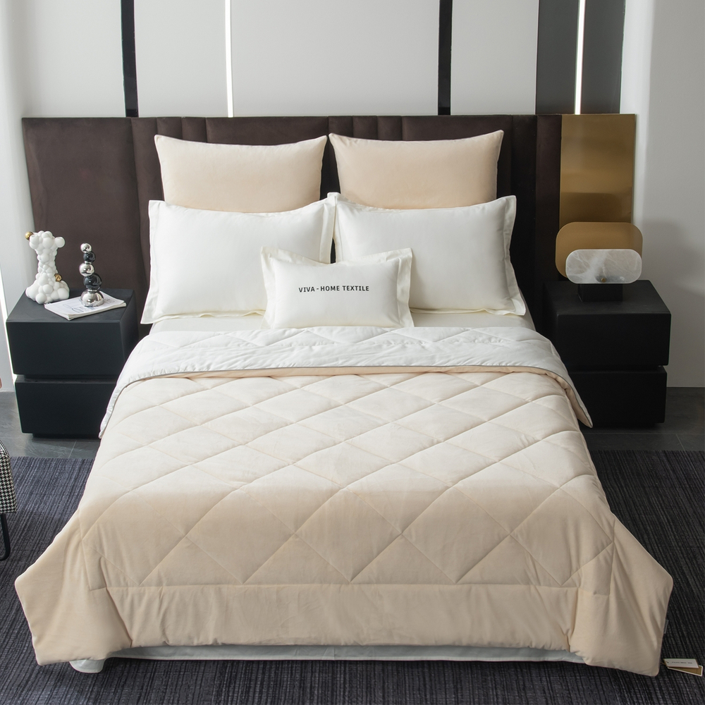 КПБ на резинке Сатин Velvet Premium с Одеялом VPR007, Евро, 4 наволочки, простынь 160*200*25