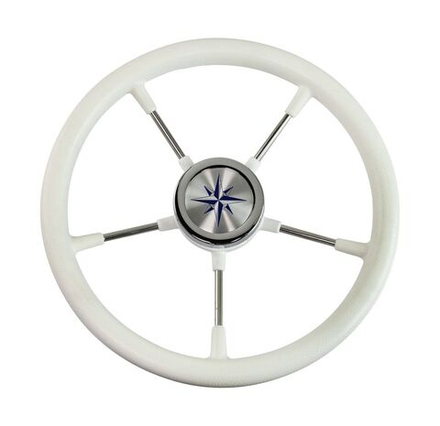 Рулевое колесо RIVA RSL обод белый, спицы серебряные д. 360 мм