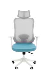 Офисное кресло Chairman CH563 белый пластик, бирюзовый