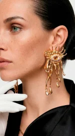 Серьги Око, Золотые