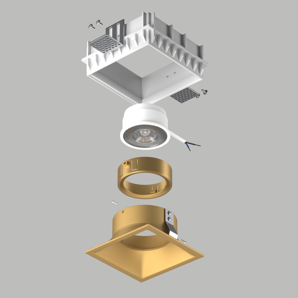 G214503GMOD Светильник DOMINO QUAD под LED модуль/лампу МR16 ЗОЛОТО (214510+214503+214003)