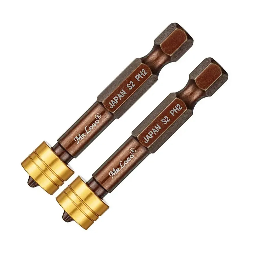 Бита PH2 x 50мм 2шт. S2 с магнитным держателем Mr.Logo ML715002PM