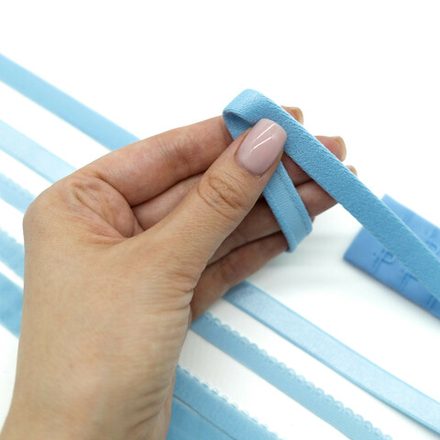 Лента туннельная бесшовная (тесьма под каркасы) ГОЛУБОЙ