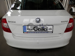 Фаркоп оцинкованный Galia S104C для Skoda Rapid лифтбек/универсал 2013-, SEAT Toledo седан 2013-(паспорт и сертификат в комплекте)(без электрики)