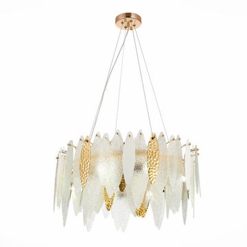 Люстра подвесная 8*E14 SL1224.203.08 золотистый/прозрачный Lastra ST-Luce