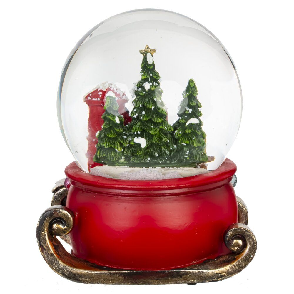 GAEM Фигурка декоративная "Рождество" в стекл шаре (ключ, муз), L11 W10 H14 см