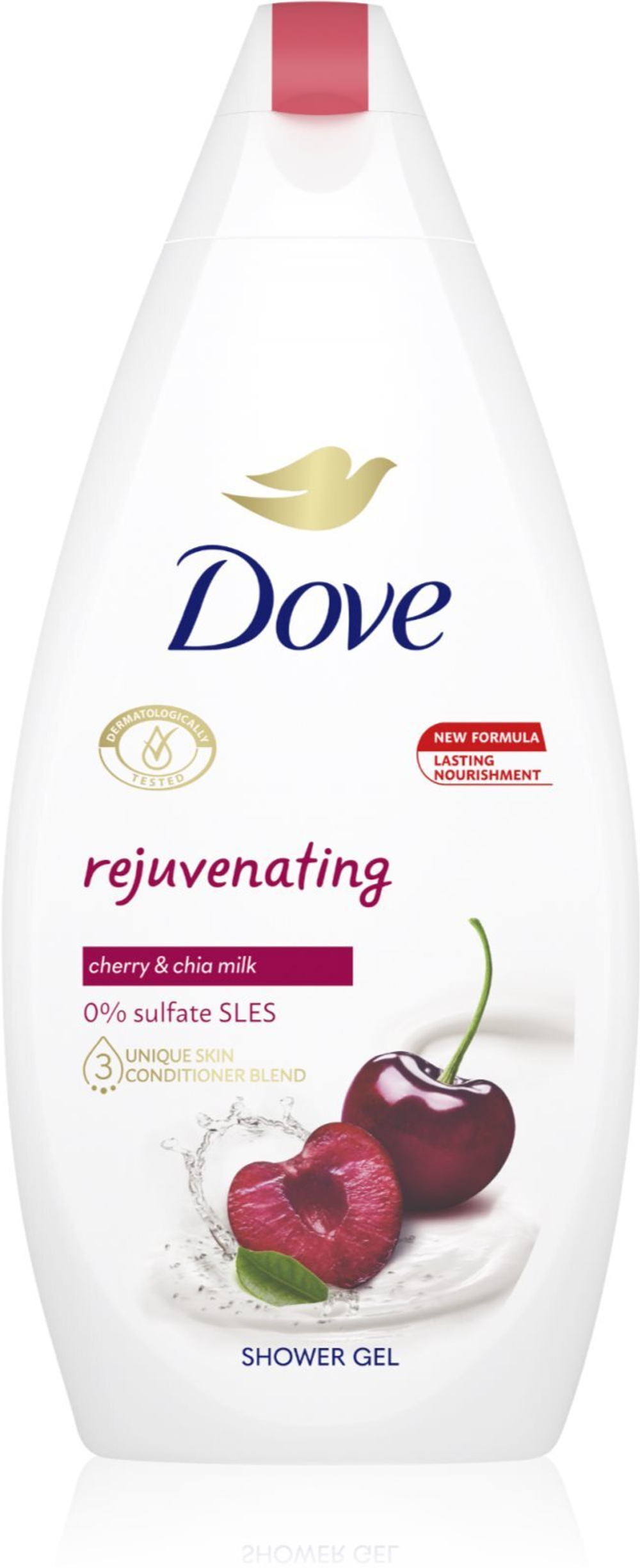 Dove Rejuvenating - кремовый гель для душа /  Cherry & Chia Milk 450  ml  / GTIN 8720181361708