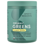 Sports Research, Greens Organic, ананас и кокос, 220 г (7,76 унции)