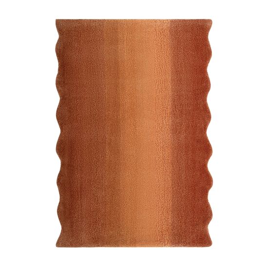 Ковер из шерсти over horizon терракотового цвета из коллекции trendy ruffles