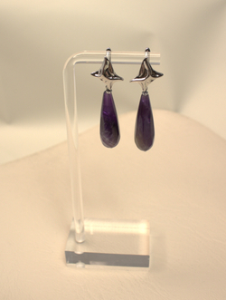 Серьги с натуральным аметистом "Аметистовые стрелы"