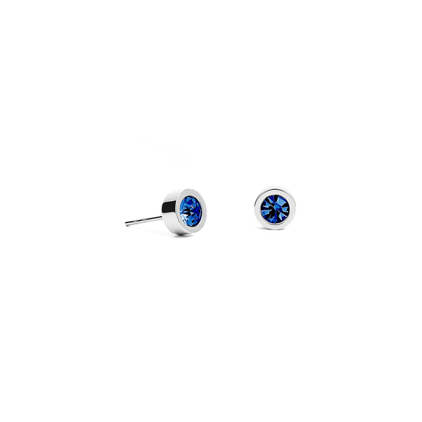 Серьги пусеты Fiore Luna Blue Topaz 5х2,5 мм SWE125 BT S