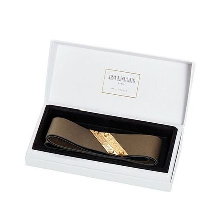 Balmain Hair Couture Кожаная лента для волос цвет бронза Genuine Leather Headband