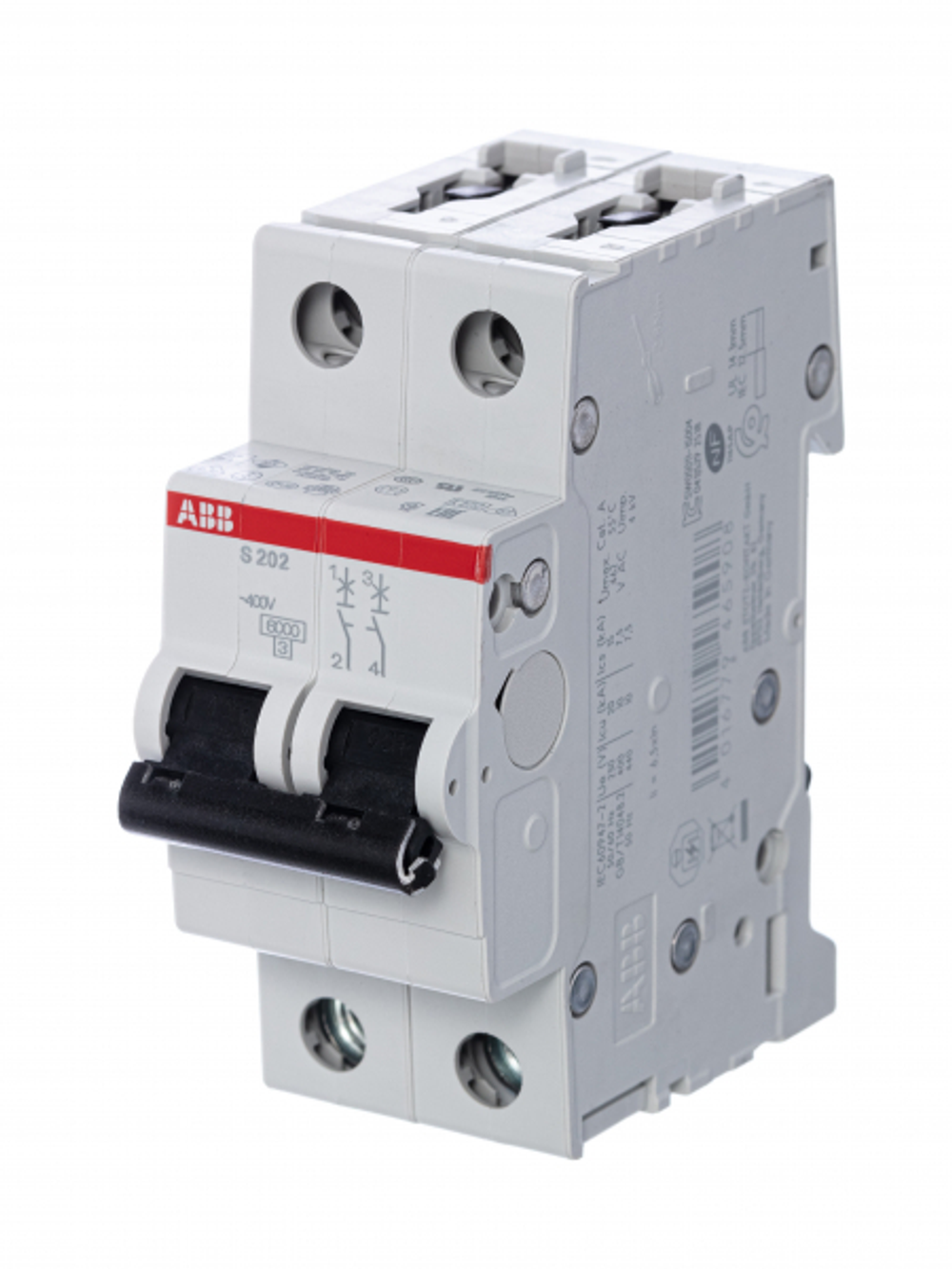 Выключатель автоматический 2П 10А характеристика С 6кА ABB S202 С10 2СDS252001R0104