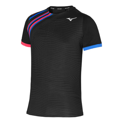 Мужское теннисное поло Mizuno Shadow Graphic T-Shirt Men - Black