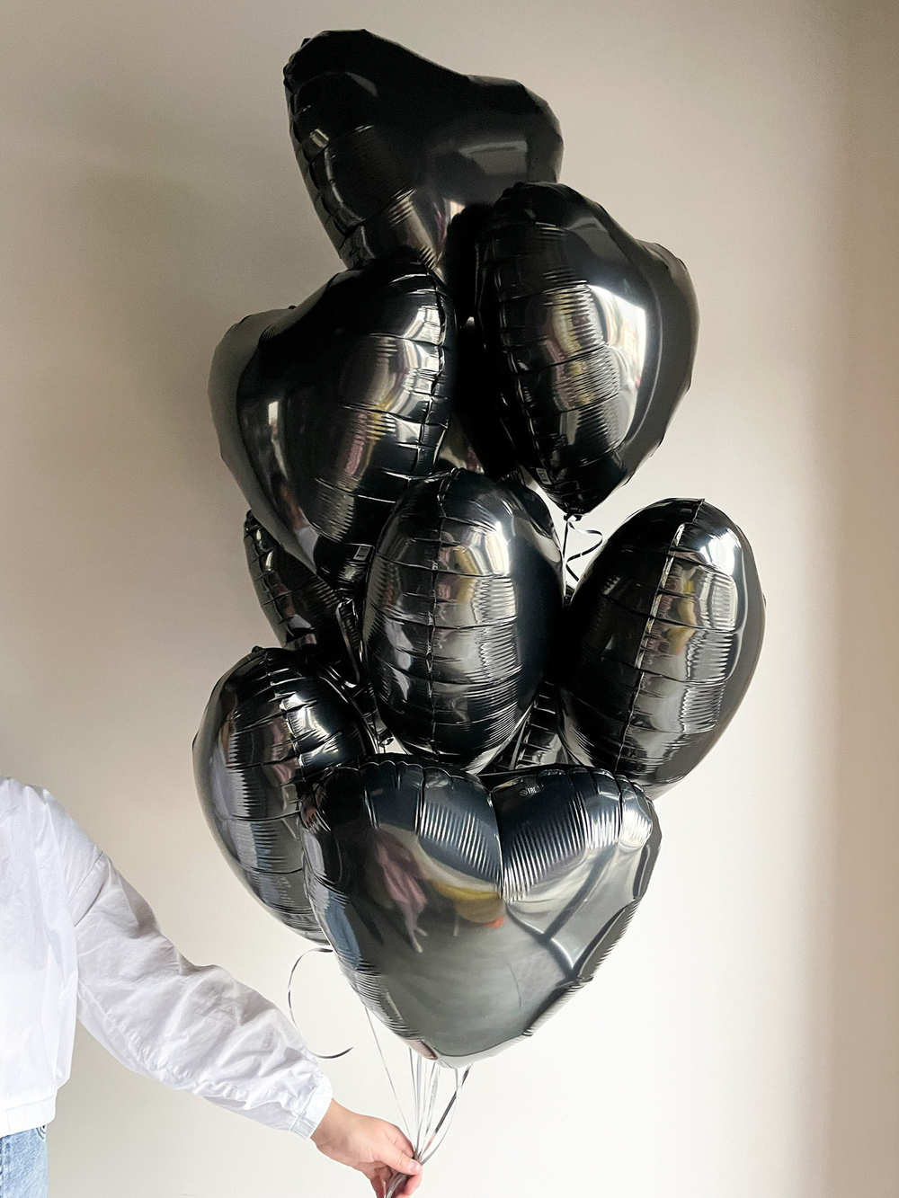 Сет №512 10 черных сердец