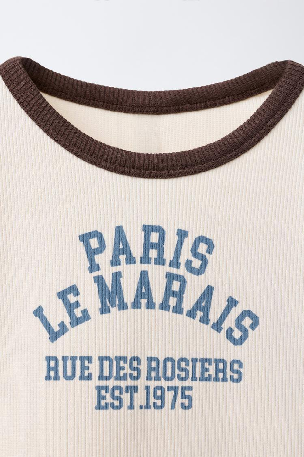 ZARA ПЛАТЬЕ В РУБЧИК С ТЕКСТОМ, ЭКРЮ