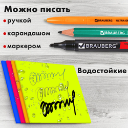 Блок самоклеящийся пластиковый (стикеры) 4 цвета BRAUBERG MULTI COLOUR 76х76 мм, 100 листов, 115208