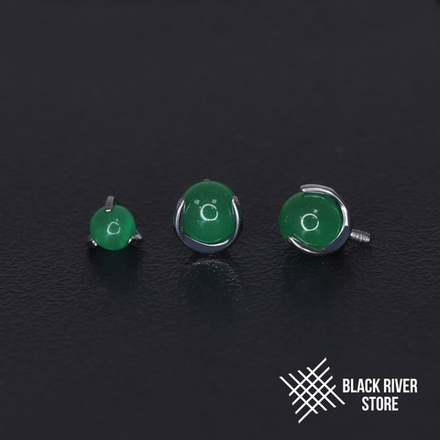 Ball 3-Prongs 3мм/4мм/5мм Green Jade