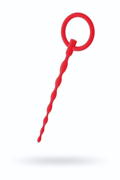 Уретральный плаг из силикона красный 16 см