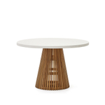 Alcaufar Круглый уличный стол из массива тикового дерева