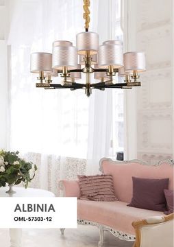 Люстра подвесная OML-57303-12 бронза Albinia Omnilux