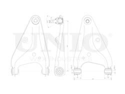 Рычаг подвески поперечный передний нижний правый UNIO SSP-40084