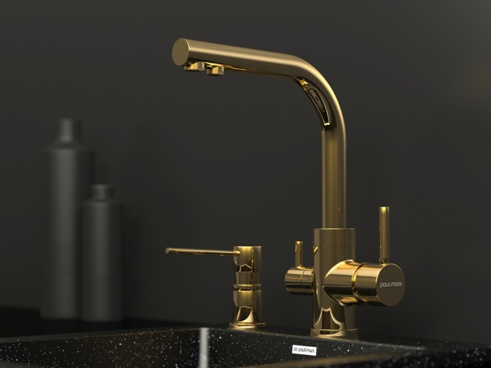 СМЕСИТЕЛЬ ДЛЯ КУХНИ ESSEN 213011-G ЗОЛОТО