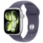 Apple Watch Series 11 GPS 46mm Silver Aluminum Case with Sport Band Purple Fog (Спортивный ремешок цвета Фиолетовый туман) (M/L, 160–210 mm) MEVA4