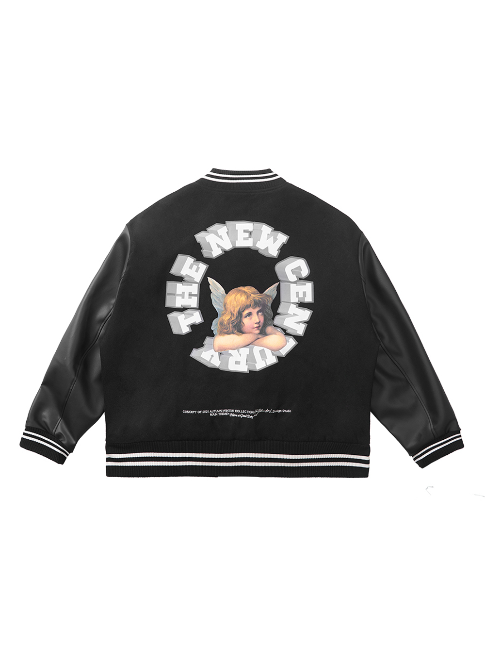 Бомбер HARSHandCRUEL "The New Century Angel Back Logo" Varsity Jacket