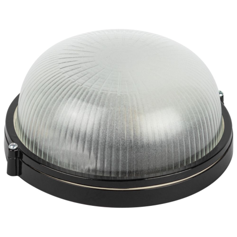 Светильник ЭРА НБП 03-60-001 Акватермо алюминий/стекло IP54 E27 max 60Вт D176 круглый черный термостойкий | Светильники ЖКХ IP54