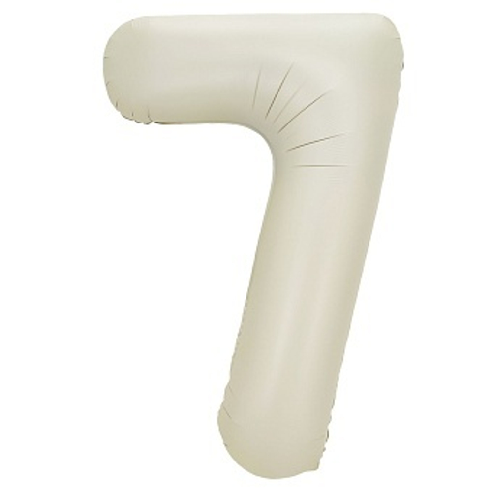 К Цифра 7 Белый песок Сатин 32''/81 см.