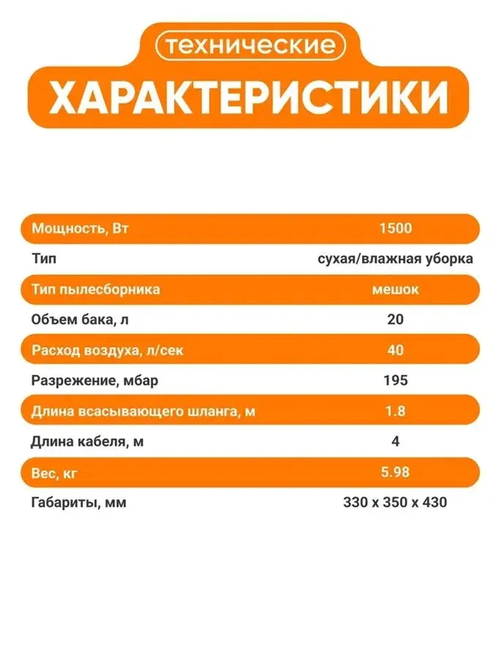 Пылесос строительный; Вихрь 1500 вт; 20л; пылесос промышленный