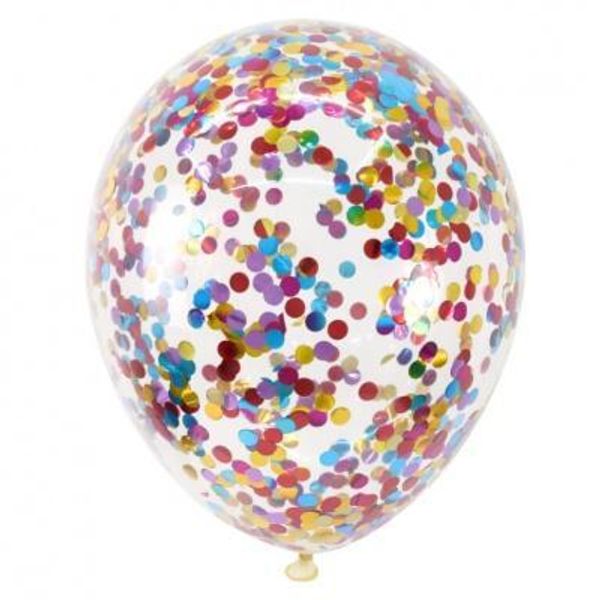Шар с разноцветным конфетти