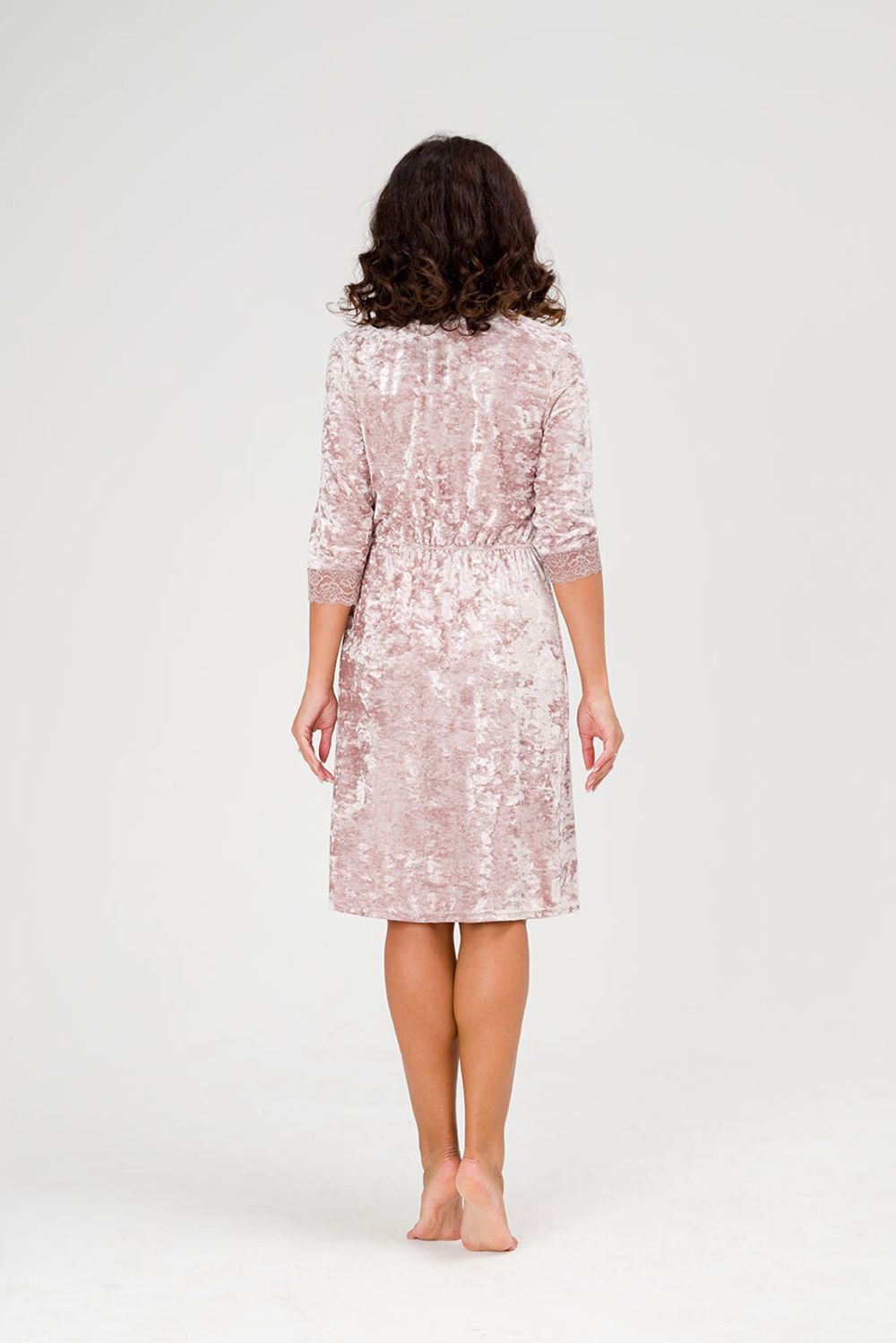 Халат Ангелина (44-56) Serenada роза (Акция)