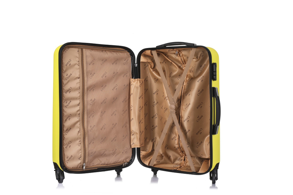 Большой чемодан L'Case Krabi, желтый