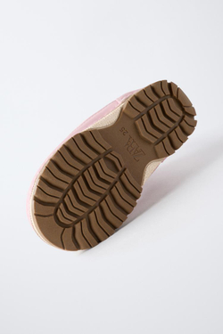 ZARA НЕЙЛОНОВЫЕ ЗИМНИЕ БОТИНКИ, РОЗОВЫЙ