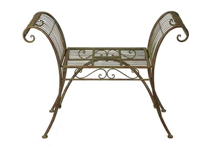 Скамейка "Харти" 90x40xH66см коричнево-зеленая