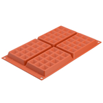 Форма для приготовления вафель waffel classic силиконовая красная