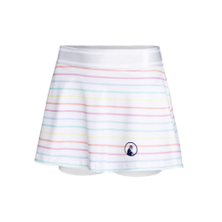 Женская теннисная юбка Quiet Please Rainbow Stripe Bounce Skirt Women - White, Multicoloured