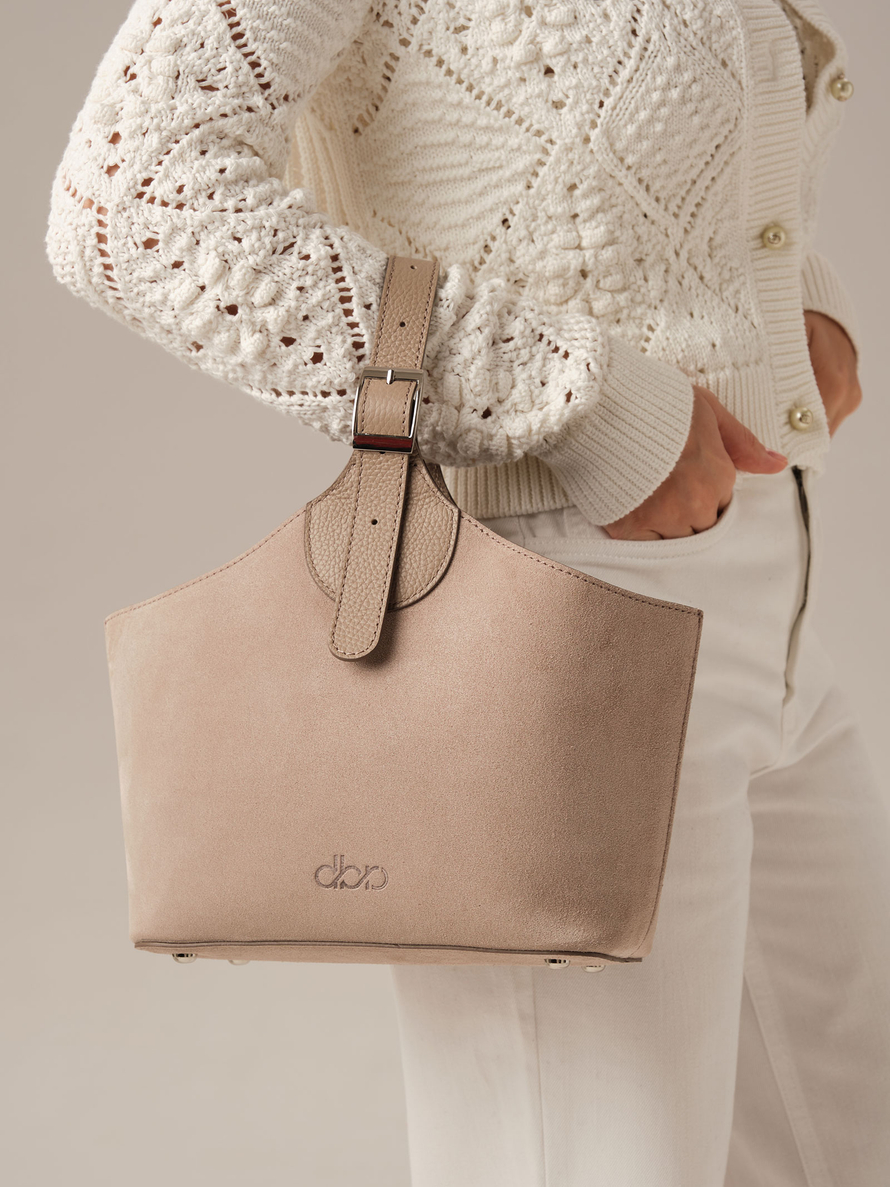 Замшевая сумка DBR Provence 31398 ваниль