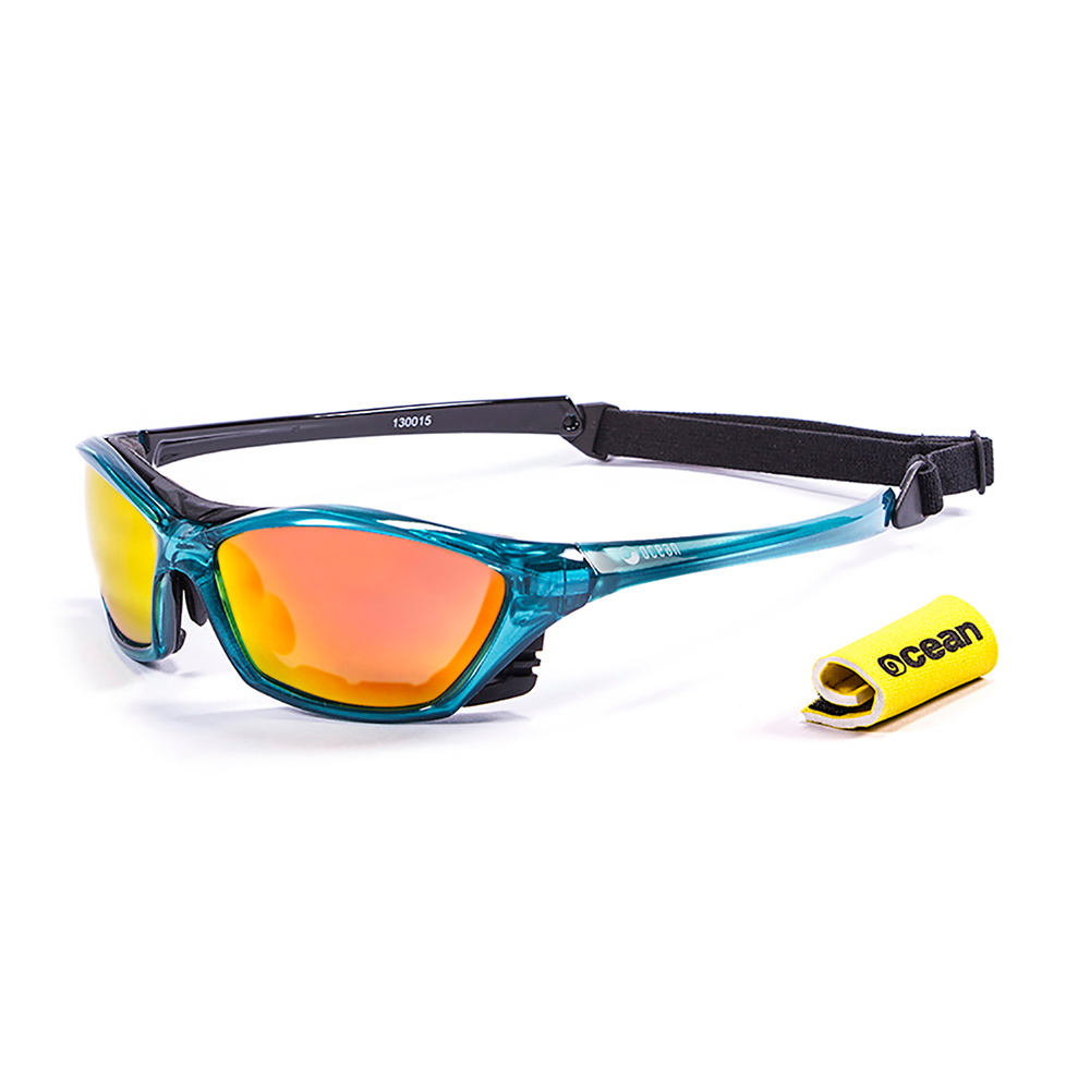 Спортивные очки OCEAN Lake Garda Transparent Blue / Revo Orange Polarized lenses