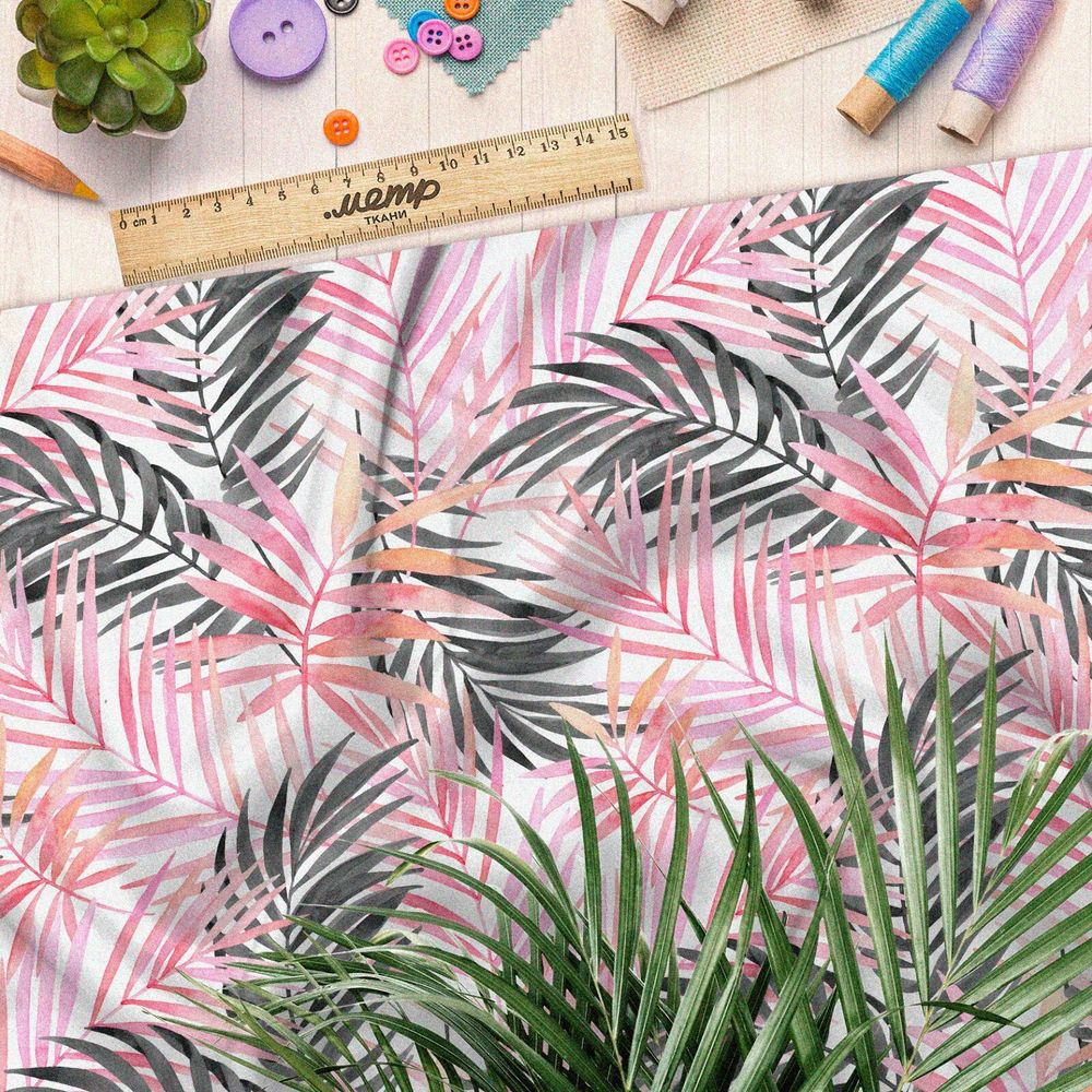 Ткань сатин очаровательная красота цветов