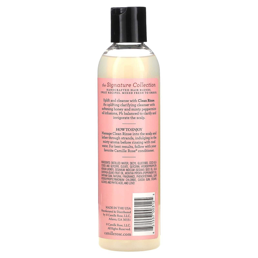Camille Rose, Clean Rinse, увлажняющий и очищающий шампунь, мед и перечная мята, 240 мл (8 унций)