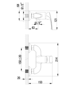 Смеситель для душа LEMARK plus SHAPE– LM1703C