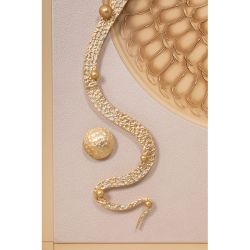 Вешалка настенная Heri 2 Айвори Мраморное золото