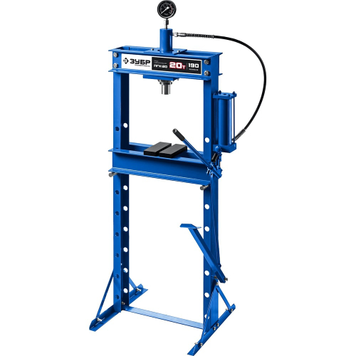 Пресс гидравлический с гидронасосом и манометром ЗУБР ПГН-20, 20 т