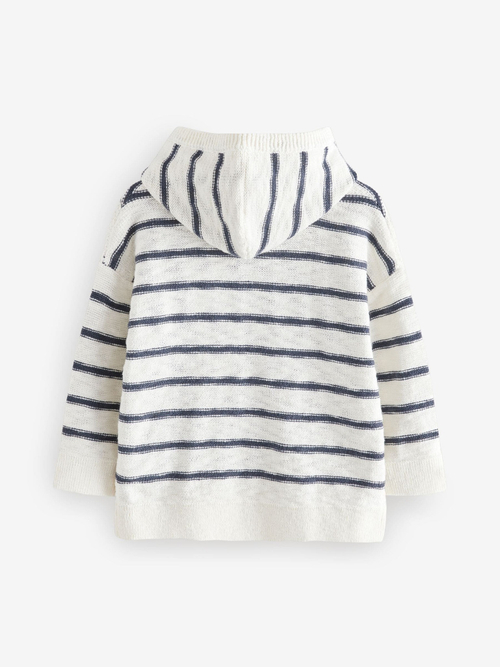 Лонгслив с капюшоном для мальчика Next E27-753, Белый, Синий