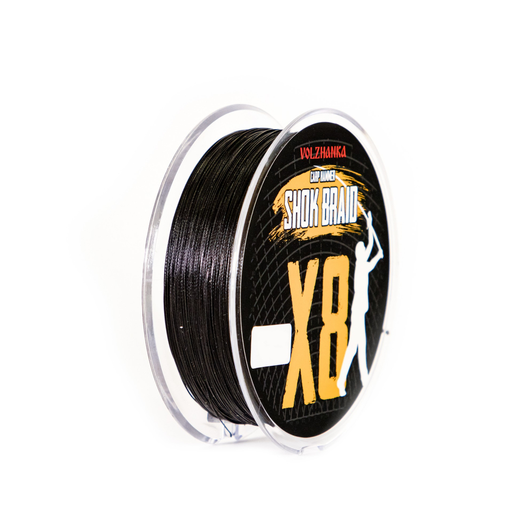 Леска плетеная Carp Hammer "Shock Braid X8" 100м/0.37мм 60LB цв. черный