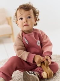 Комбинезон-косуха Колор блок "Пепельная роза" утепленный 0+