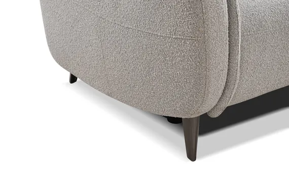 Диван c электро-реклайнером Level, 183 см, серое букле